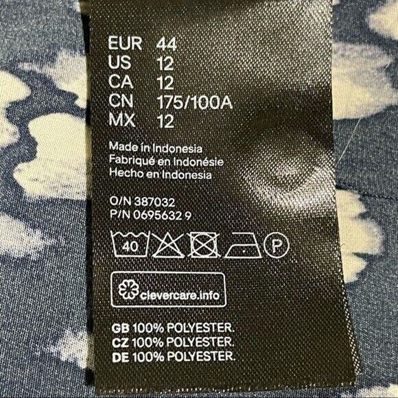 H&M Versatile Career Blouse Long Sleeve Soft Woven Office Casual Shirt Size 12 - Picture 7 of 7